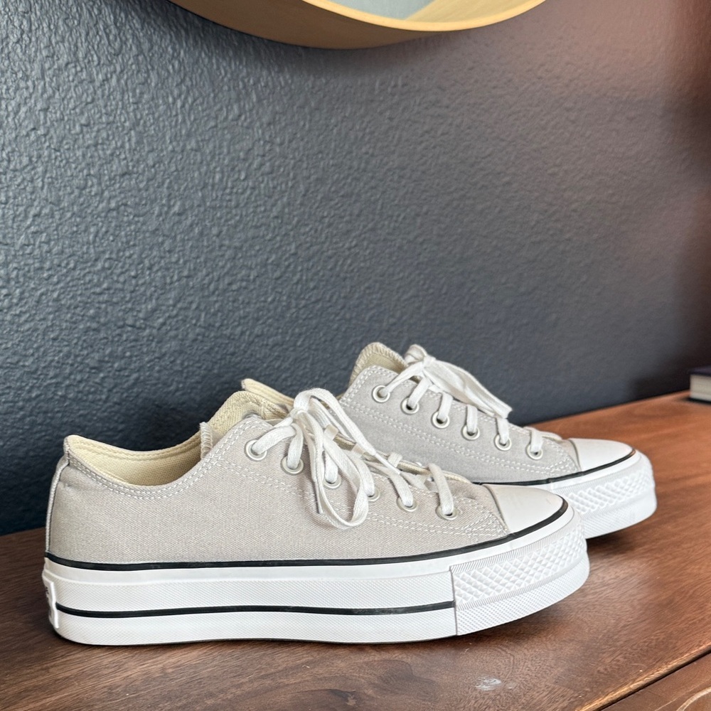 Women's Converse gray platform